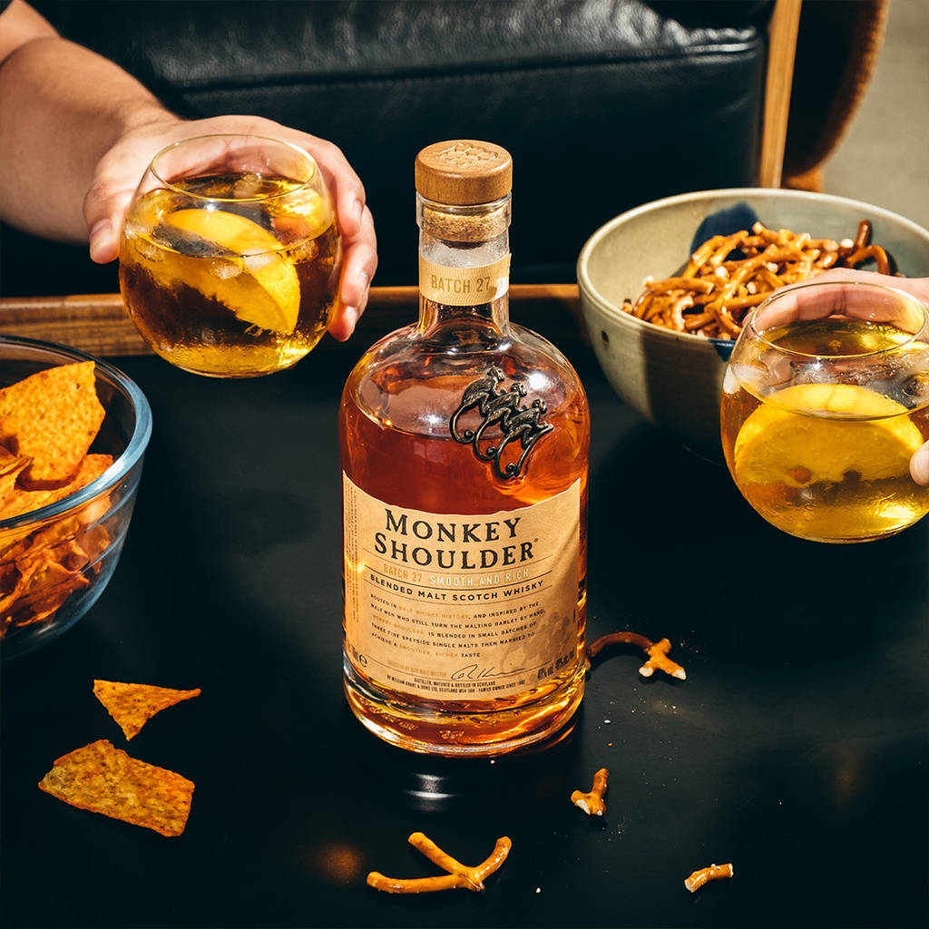 Indulge In The Rich Flavor Of A Lazy Old Fashioned Monkey Shoulder- A Taste Of Sophistication Wallpaper