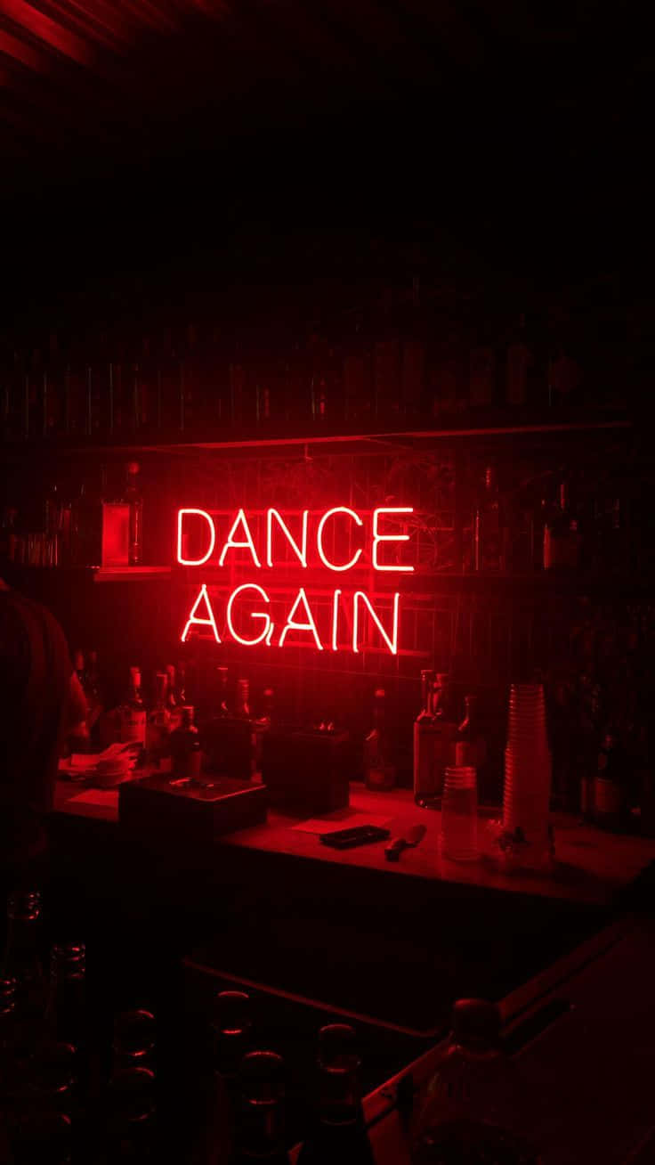 Inspirational Neon Light Quote On A Dark Background Wallpaper