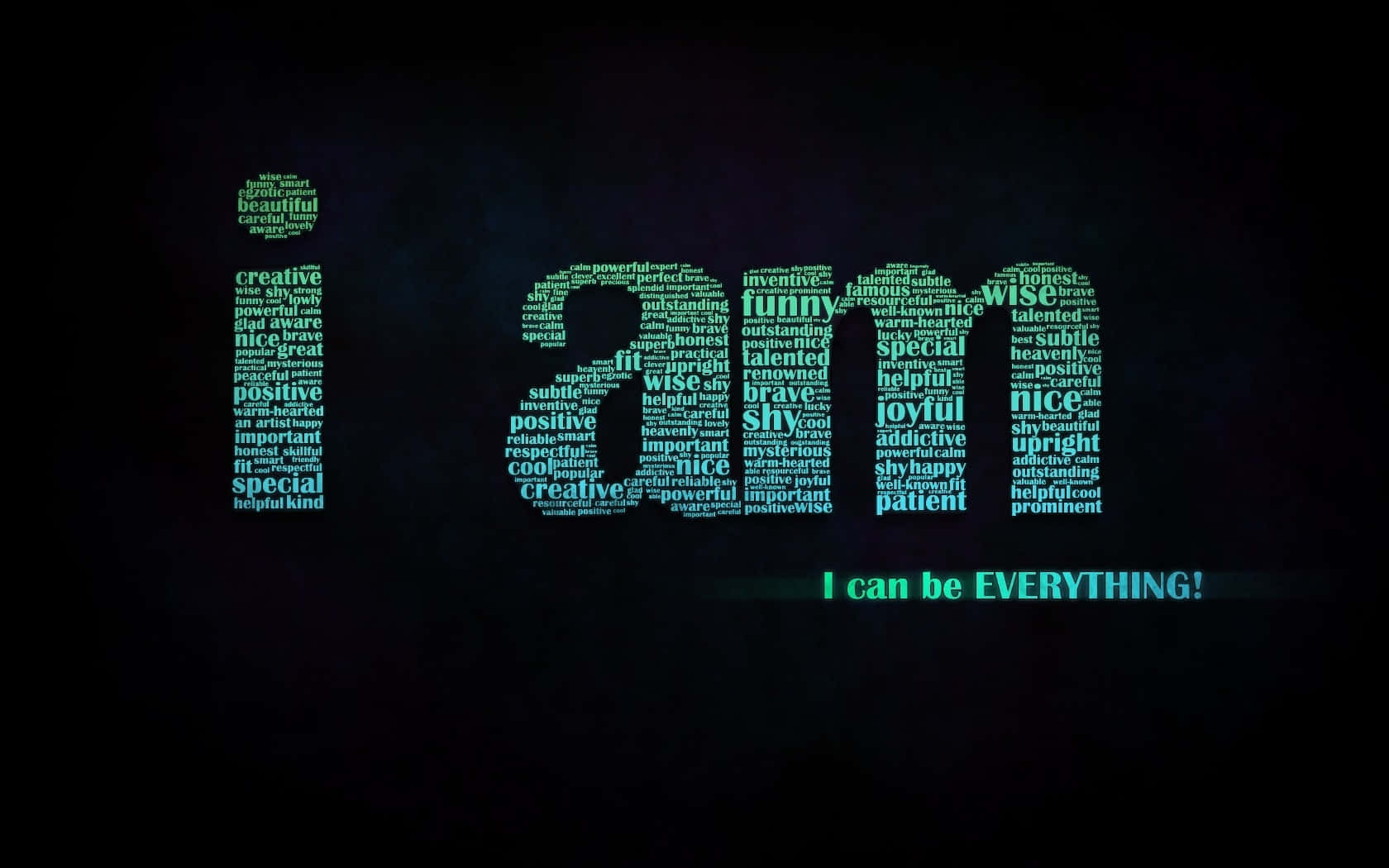 Inspirational Word Cloud Art Wallpaper