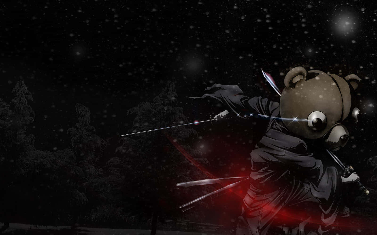 Intense Afro Samurai With Sword In A Battle Stance Wallpaper