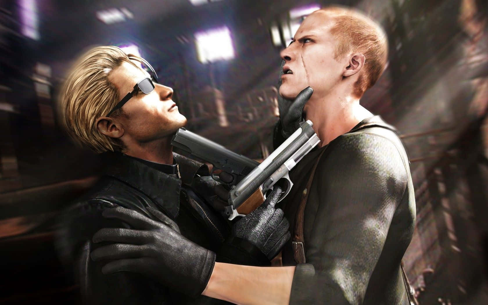 Intense And Determined Albert Wesker Wallpaper