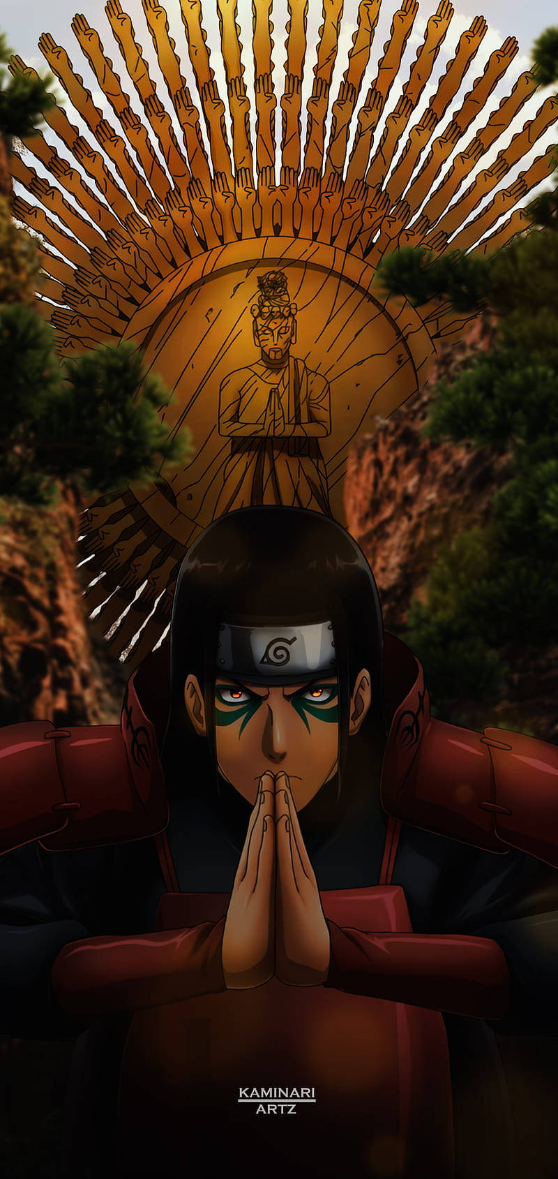 Intense Hashirama Phone Fanart Wallpaper