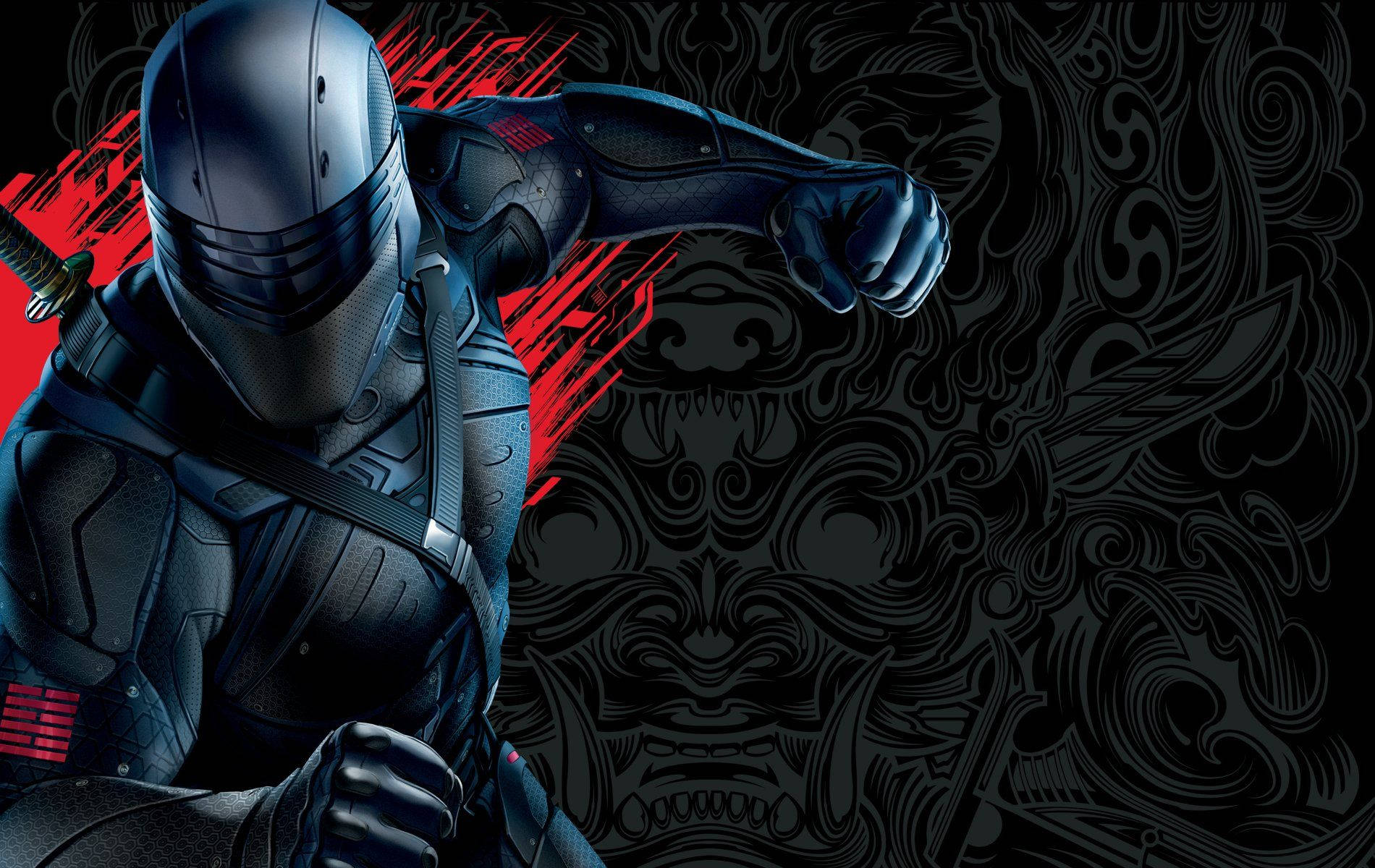 Intense Snake Eyes In Action Wallpaper