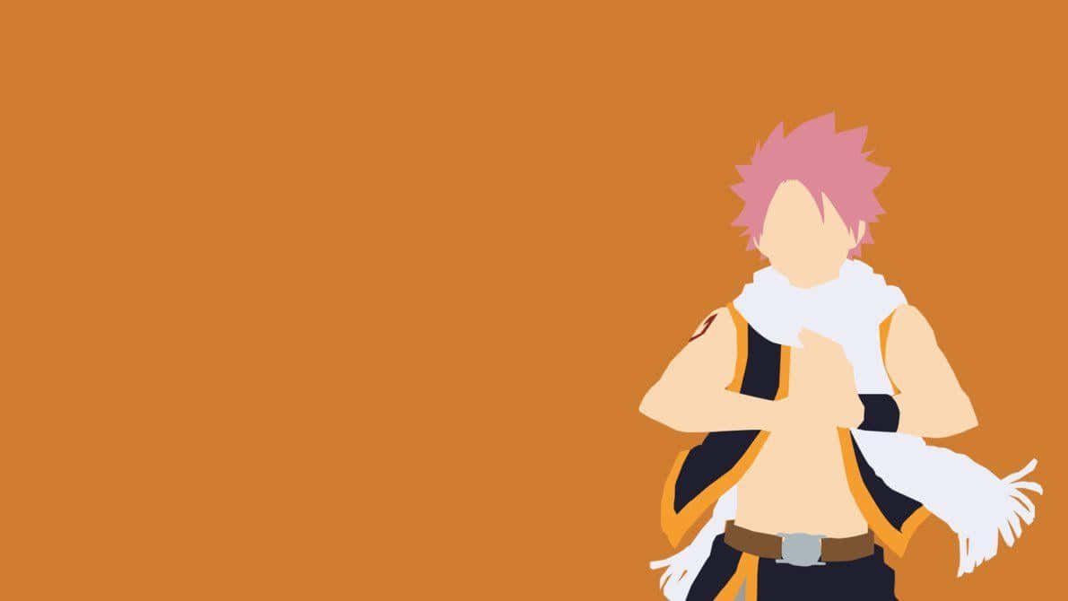 Intense Stare Of Natsu Dragneel In Action Wallpaper