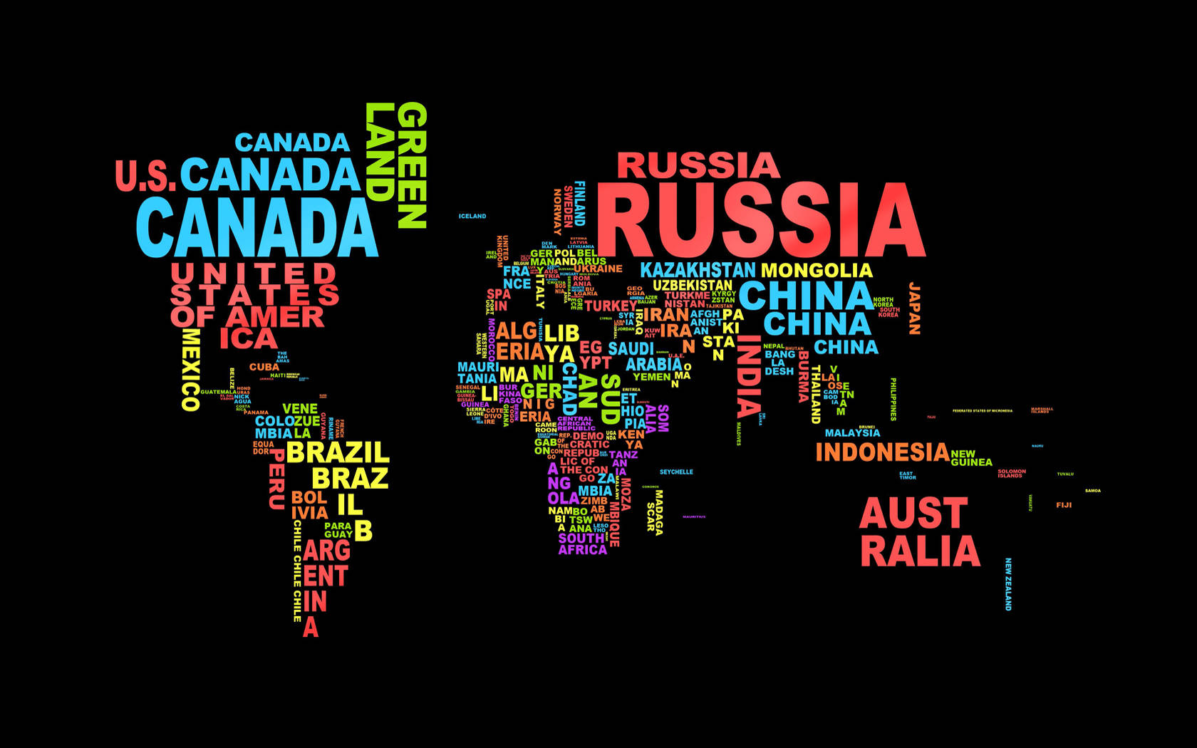 International Names Of Countries Wallpaper