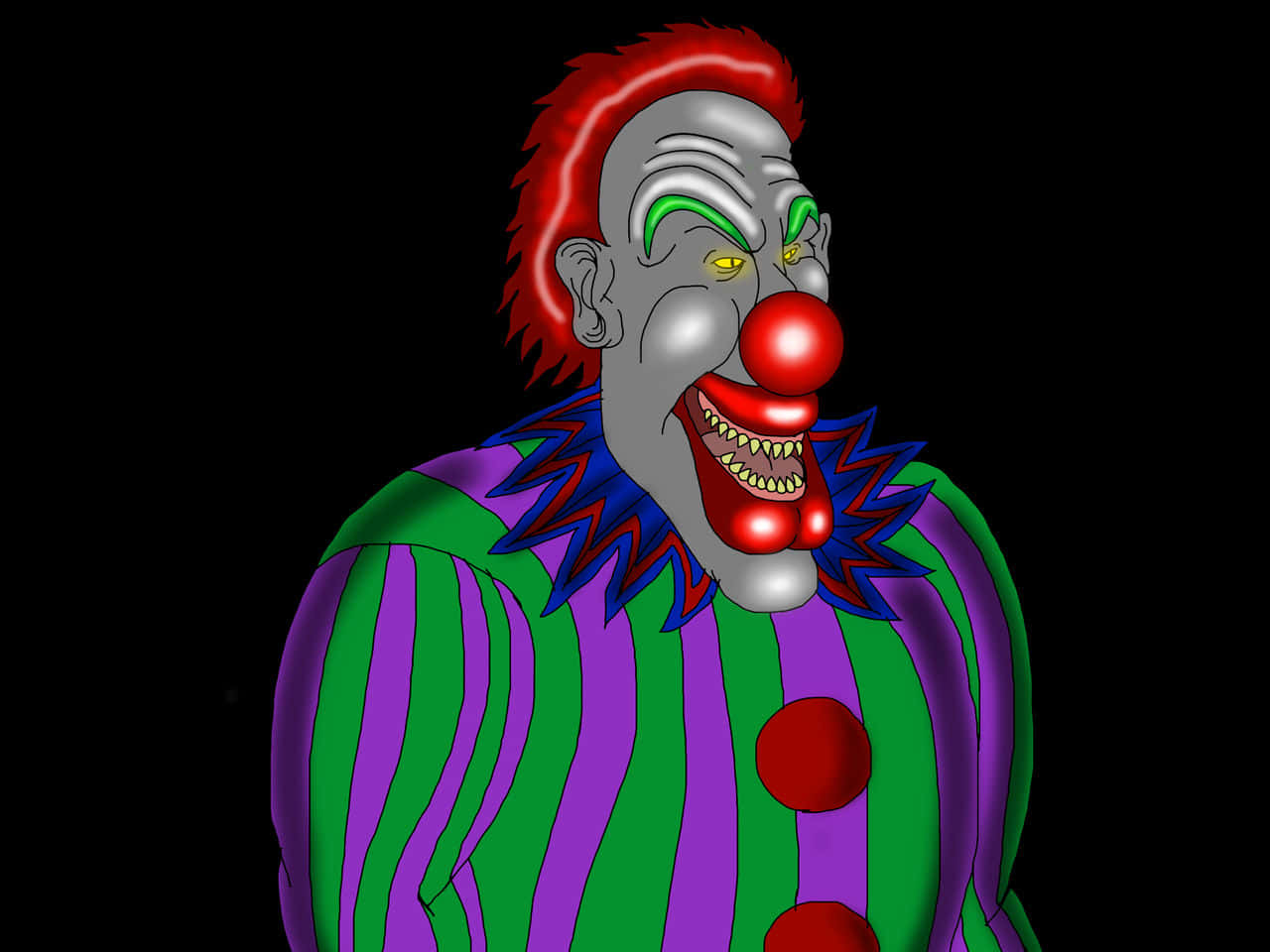 Intimidating Clown Illustration Wallpaper