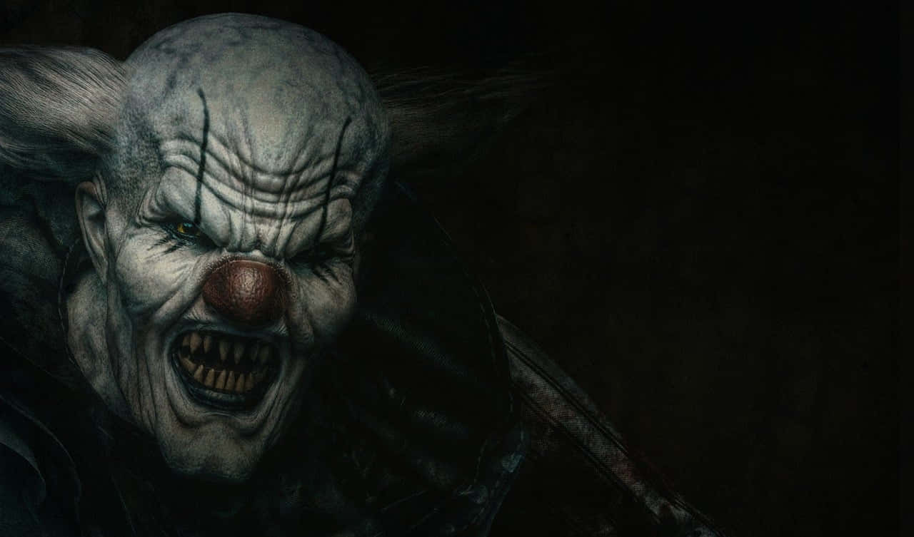 Intimidating Clown Portrait Wallpaper