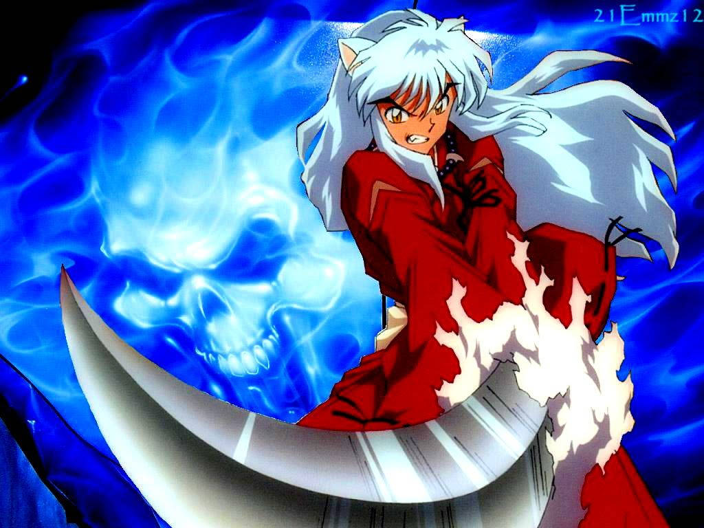 Inuyasha Blue Flames Wallpaper