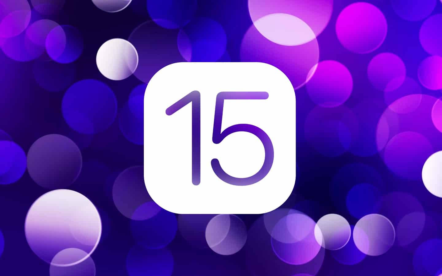 Ios 15 Purple Fifteen Logo Wallpaper