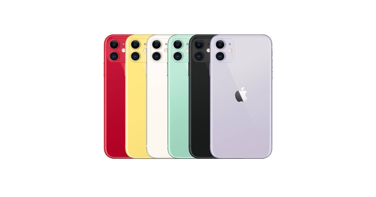 Iphone 11 In Various Colors Wallpaper