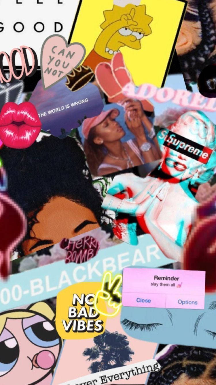 Iphone Baddie Collage Wallpaper