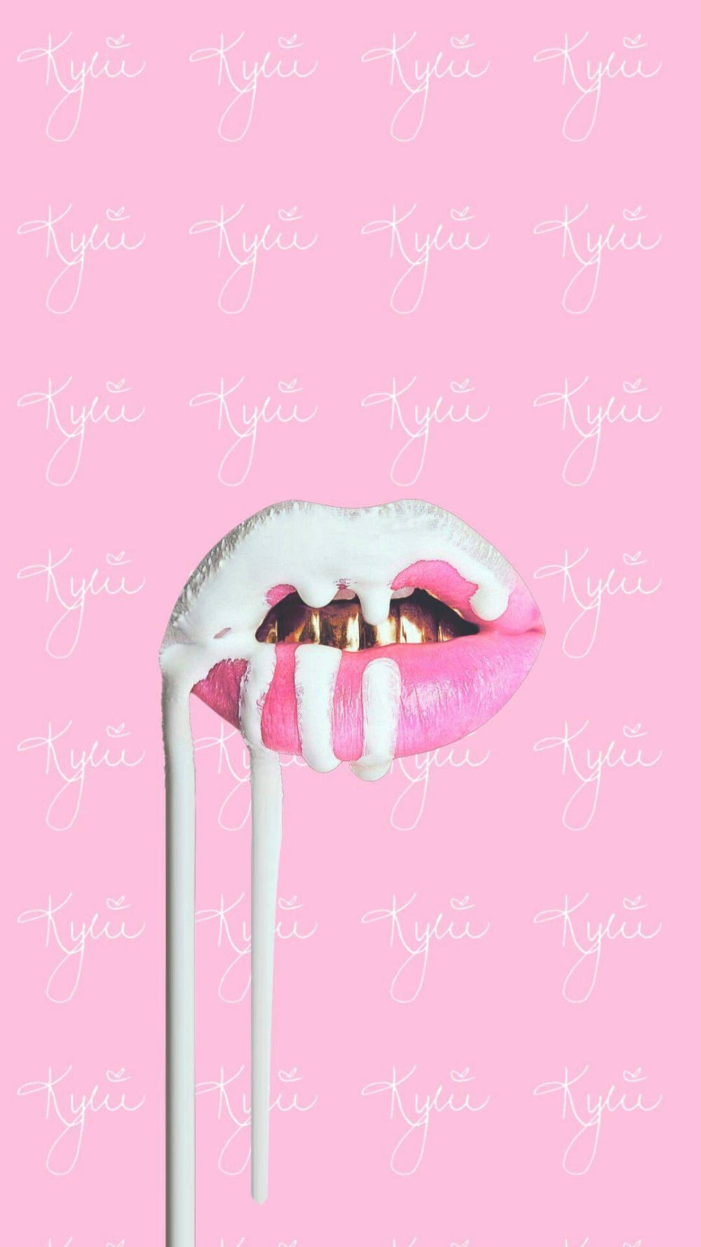 Iphone Baddie Pink Lips Wallpaper