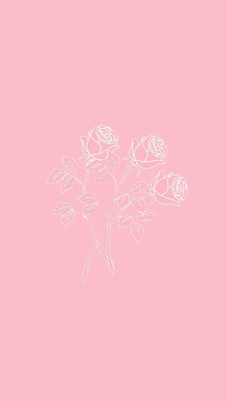 Iphone Pink Aesthetic Roses Wallpaper