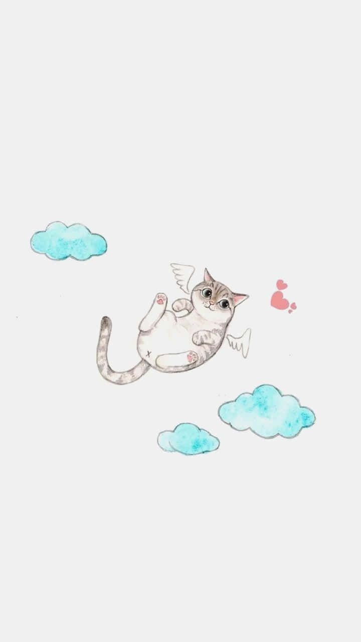 Iphone Simple Cute Cat Wallpaper