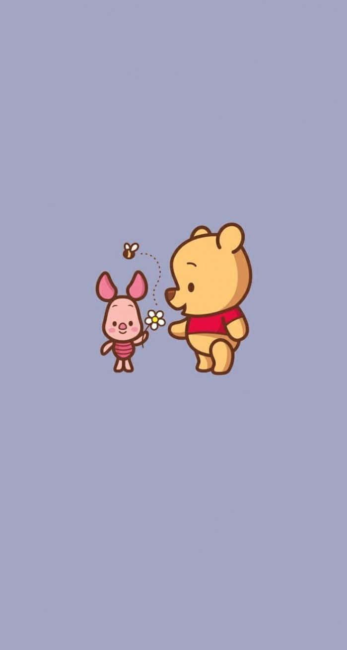 Iphone Simple Cute Pooh Wallpaper