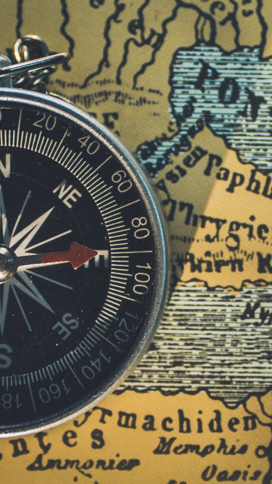 Iphone Travel Map And Compass Wallpaper