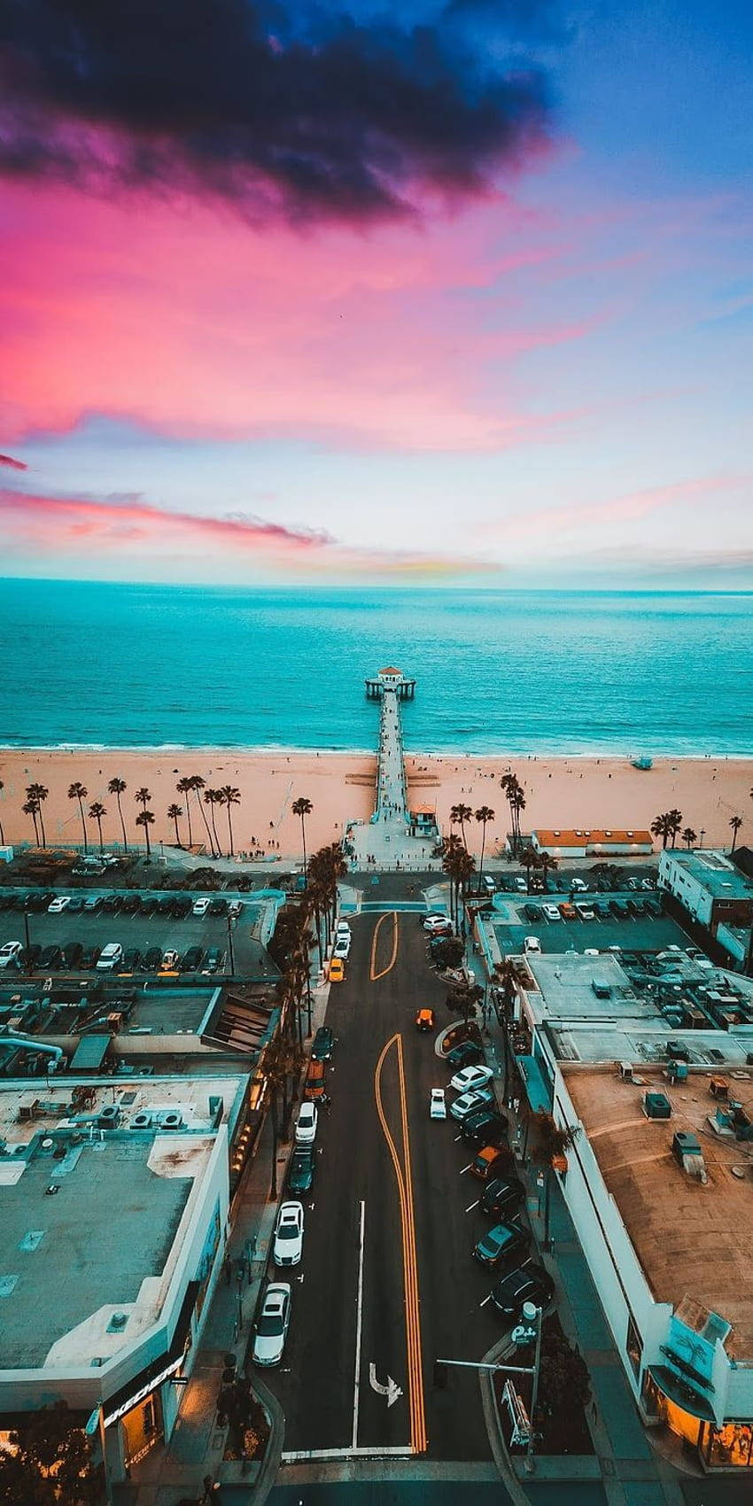 Iphone X Beach Highway To Pier Wallpaper