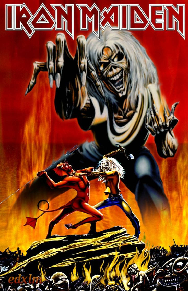 Iron Maiden's Eddie And Satan Wallpaper