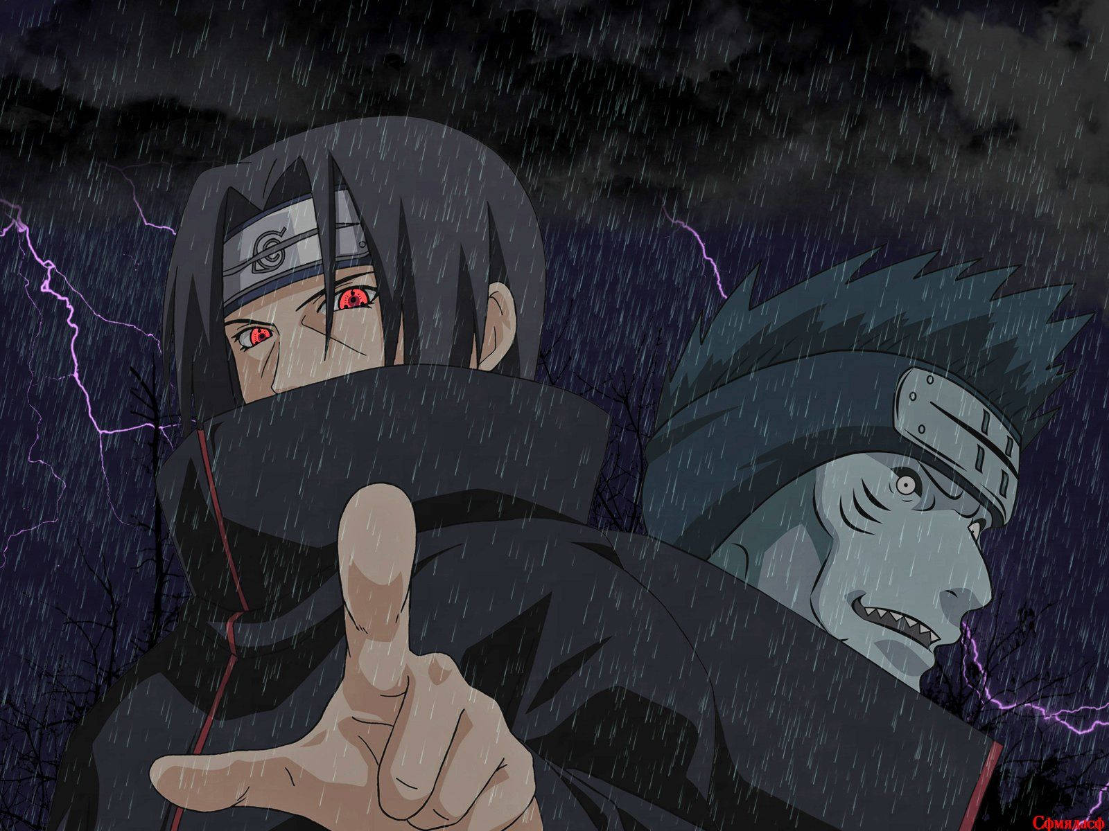 Itachi And Kisame Lead The Akatsuki Wallpaper