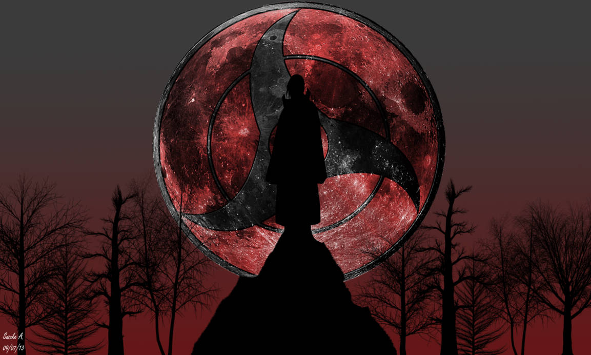 Itachi Sharingan Silhouette Wallpaper