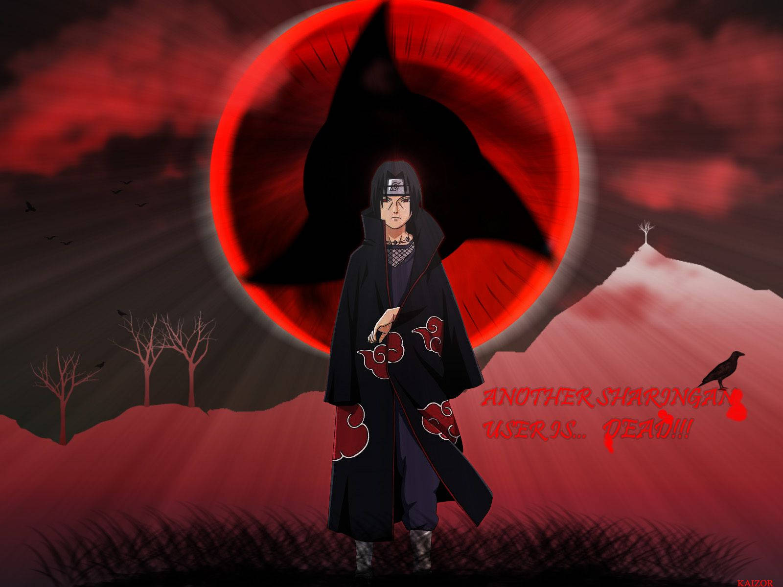 Itachi Uchiha's Mangekyō Sharingan Wallpaper