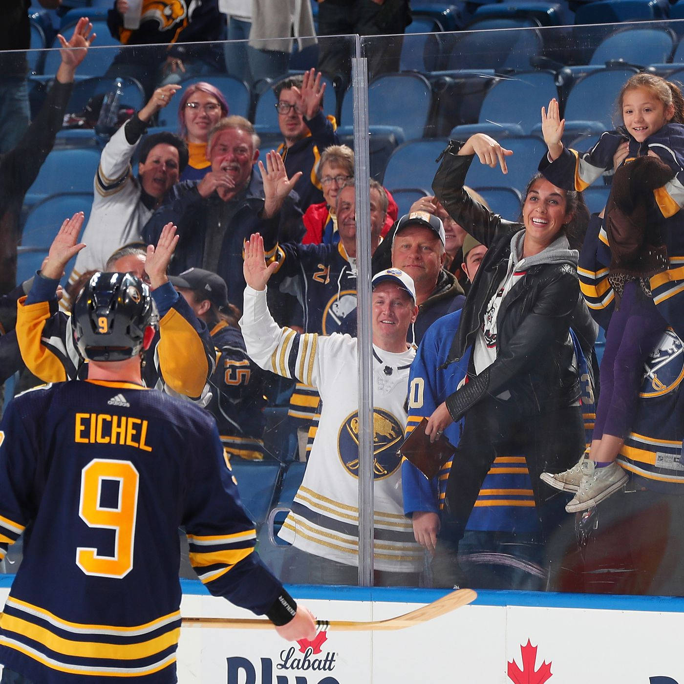 Jack Eichel In Action For The Buffalo Sabres Wallpaper