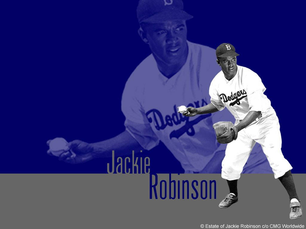 Jackie Robinson Blue Aesthetic Art Wallpaper