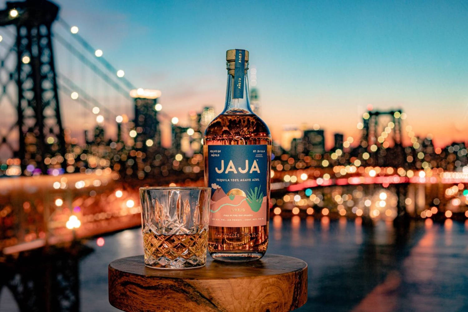 Jaja Tequila Bottle At Bokeh City Wallpaper