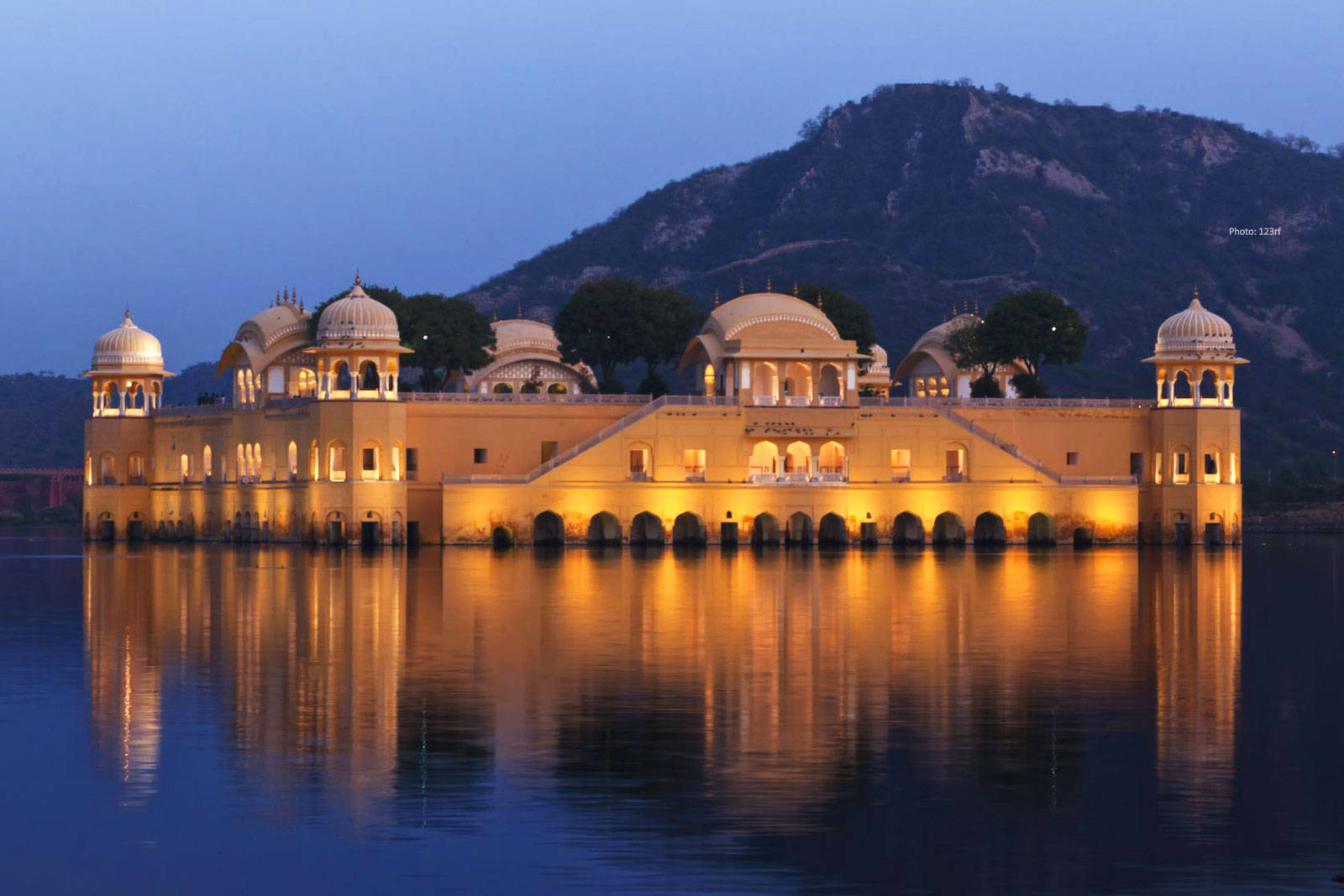 Jal Mahal Water Palace Jaipur Nighttime Wallpaper