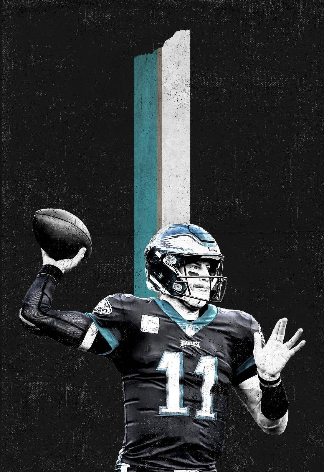 Jalen Hurts Takes The Field As Quarterback For The Philadelphia Eagles Wallpaper