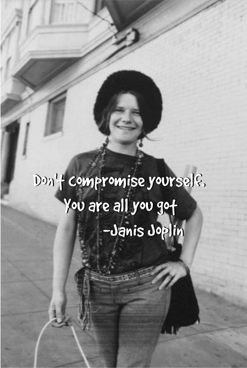 Janis Joplin Inspiring Quotes Wallpaper