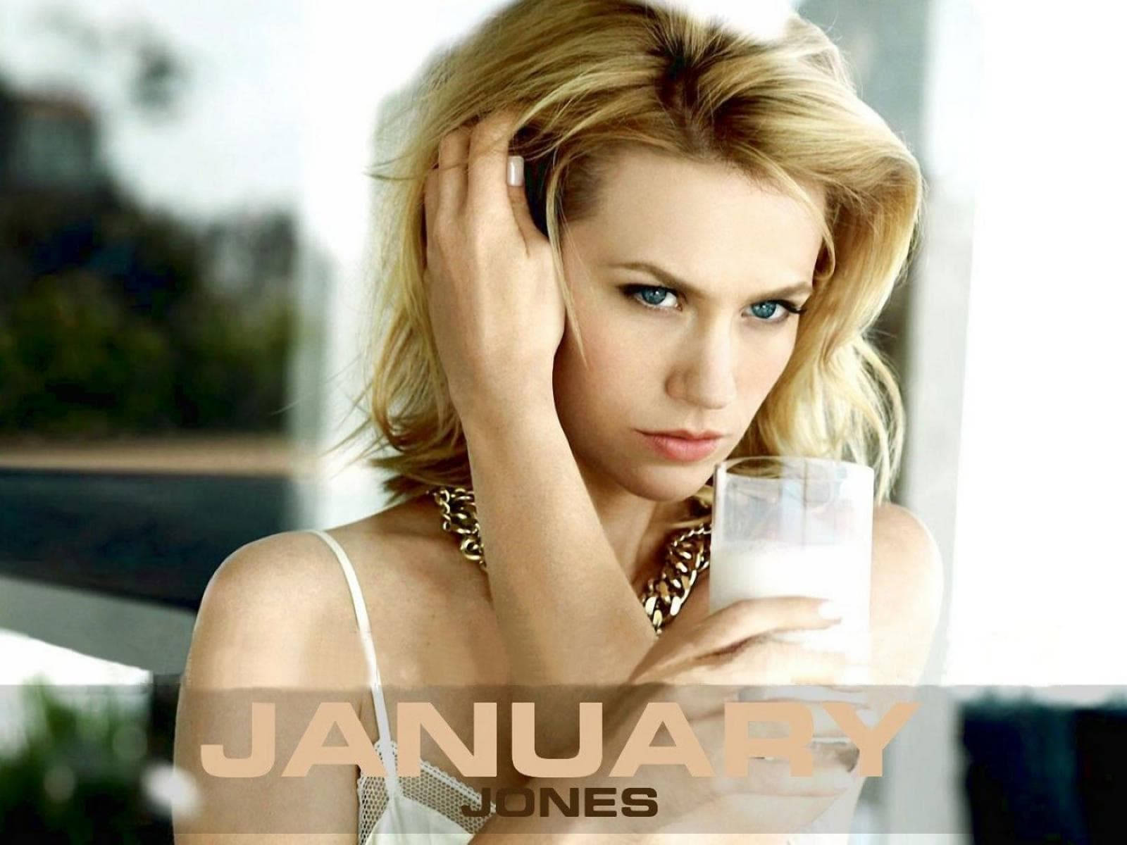 January Jones Sexy Fierce Look Wallpaper