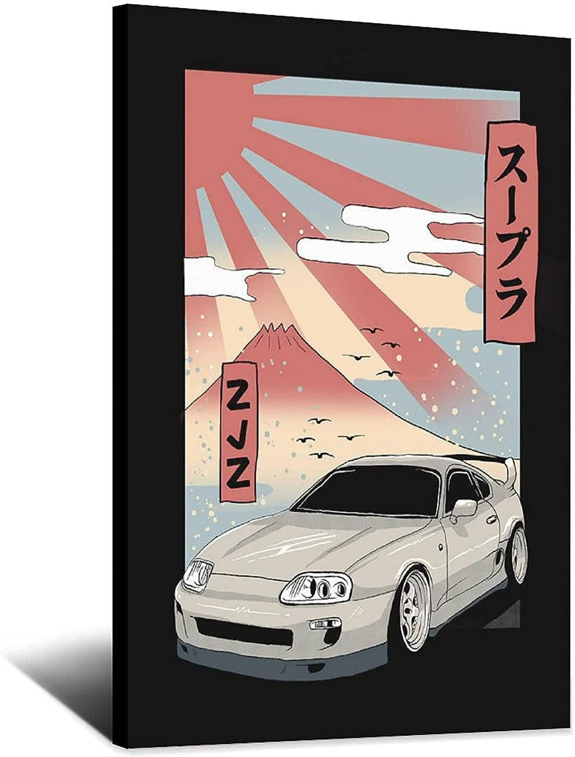 Japanese Car With A Sun In The Background Wallpaper