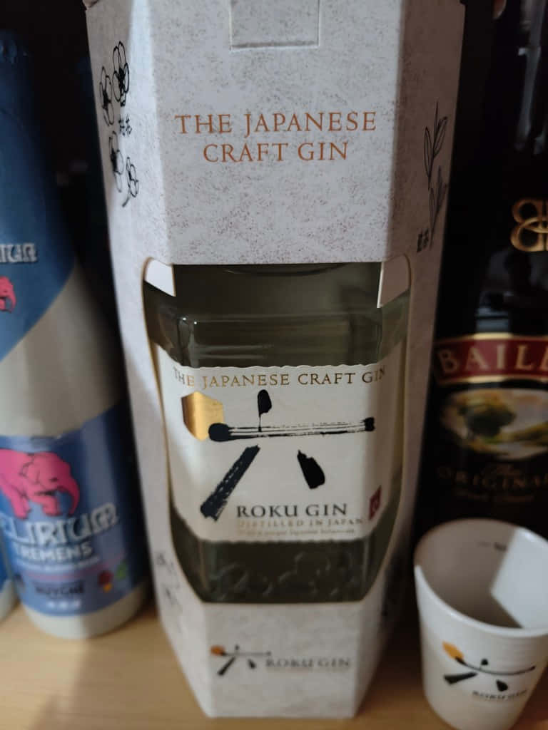 Japanese Craft Gin Roku Bottle Wallpaper