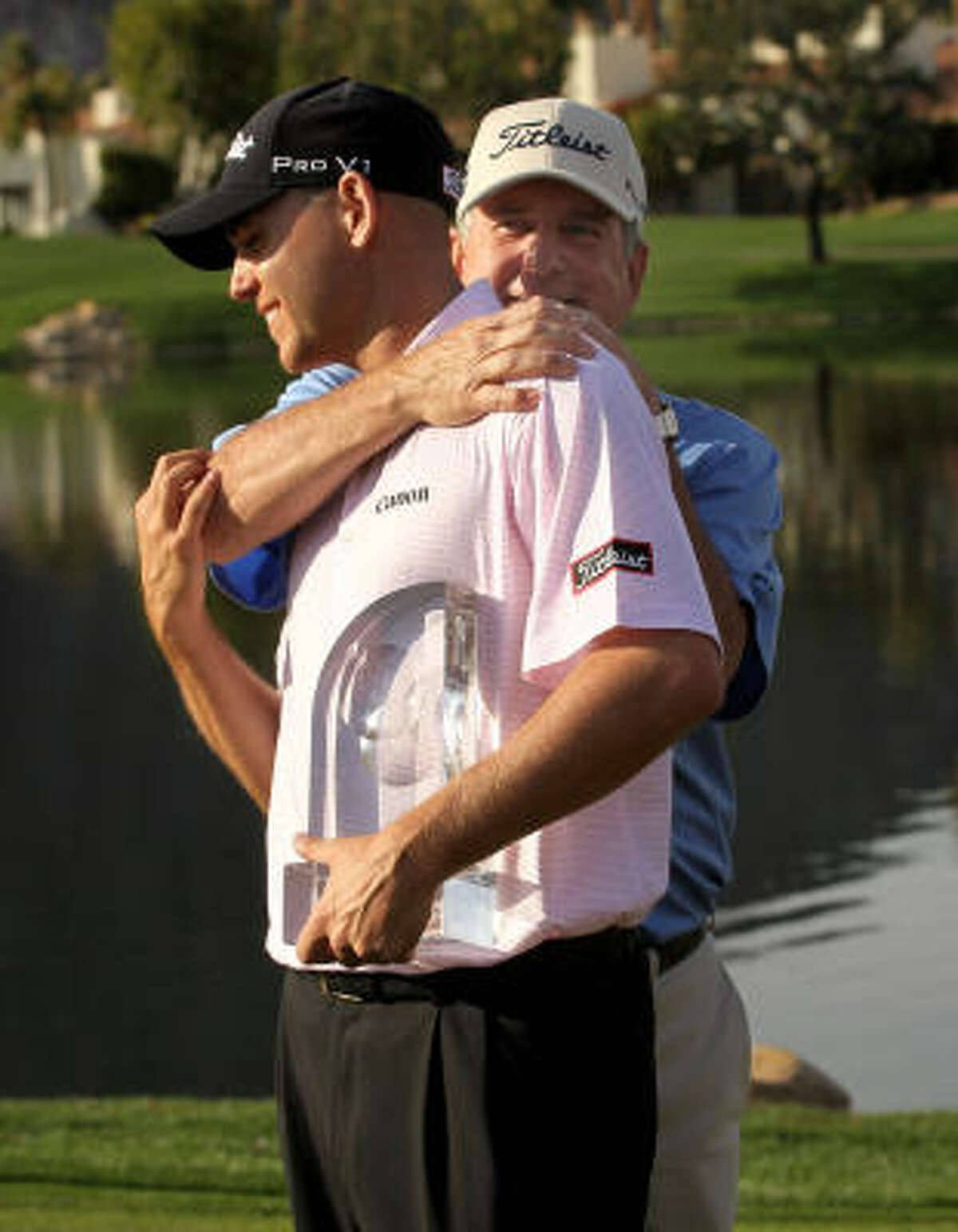 Jay Haas Congratulates Son Bill Haas Wallpaper