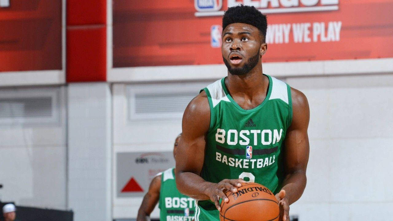 Jaylen Brown Boston Free Throw Wallpaper