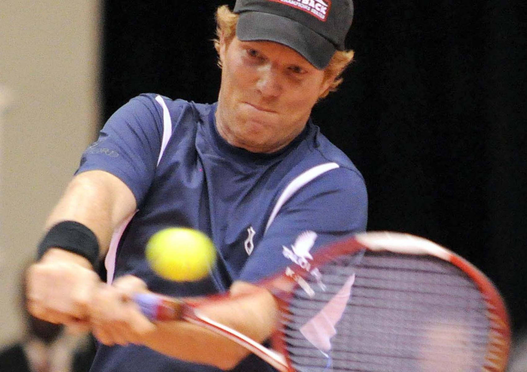 Jim Courier Striking Tennis Game Wallpaper