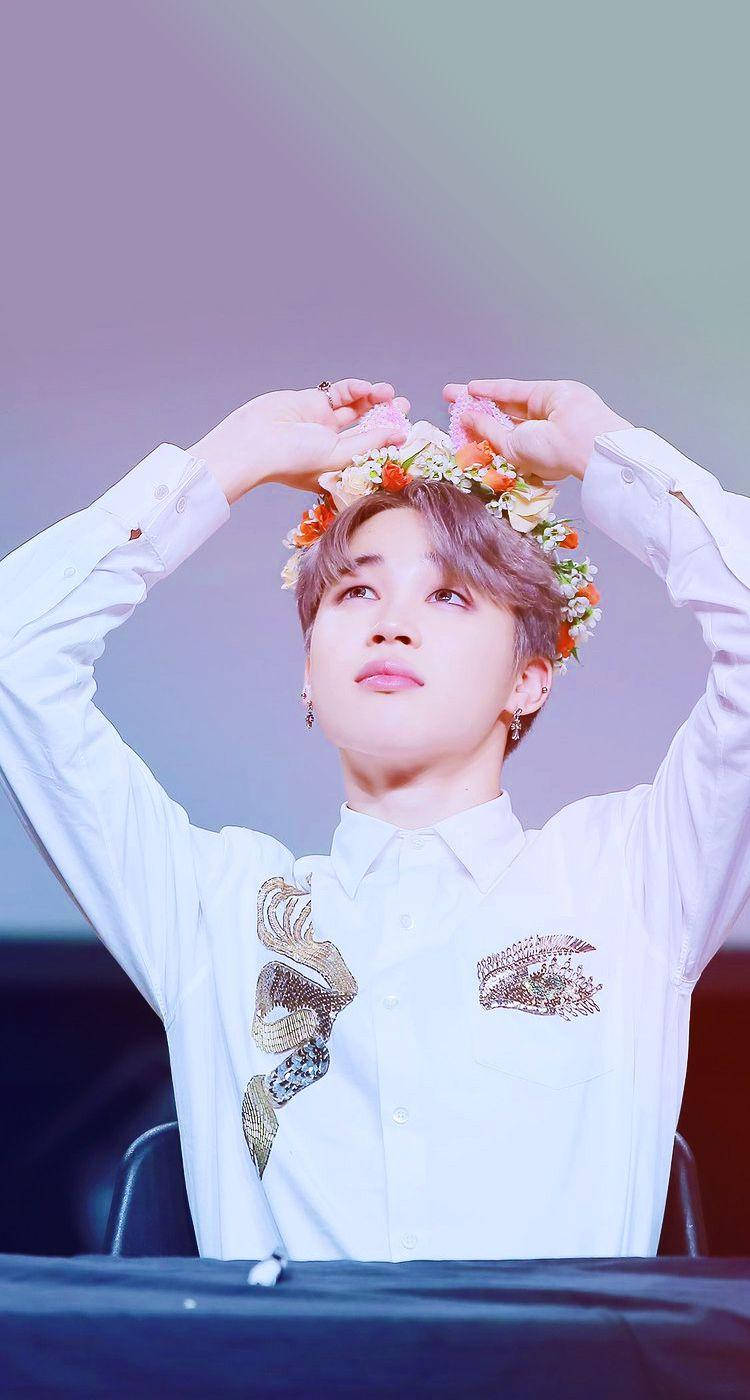 Jimin Flower Crown Wallpaper