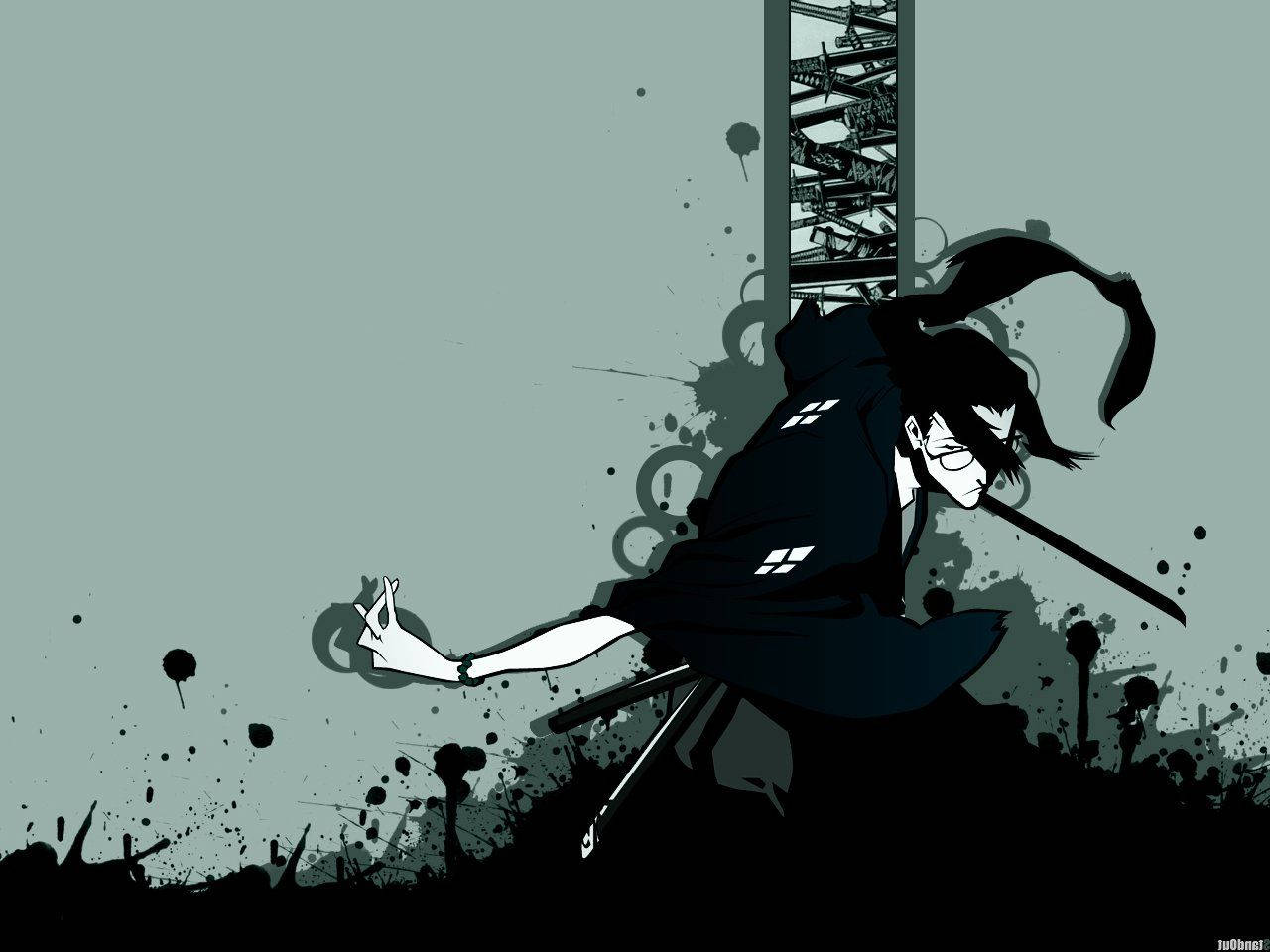 Jin Of Samurai Champloo Readies For Battle Wallpaper