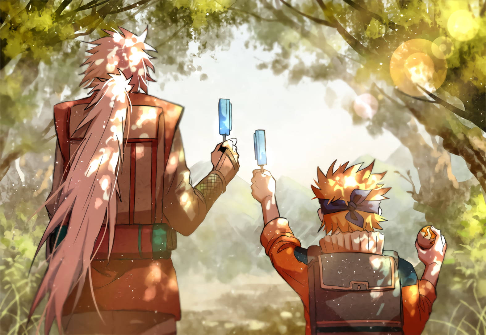 Jiraiya And Naruto Hd Wallpaper