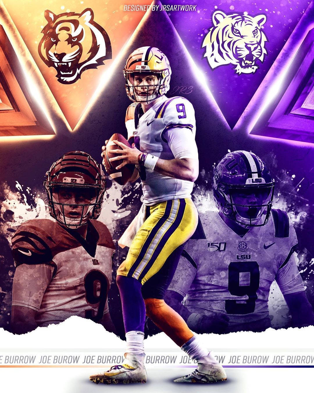 Joe Burrow Bengals Team Poster Wallpaper