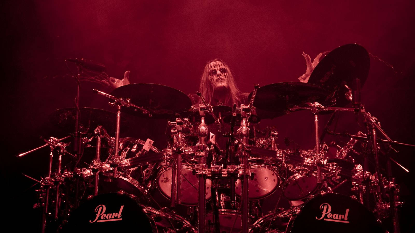 Joey Jordison Red Concert Wallpaper