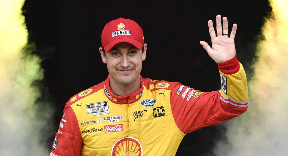 Joey Logano Waving Wallpaper