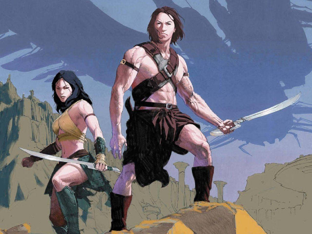 John Carter And Dejah Painting Wallpaper