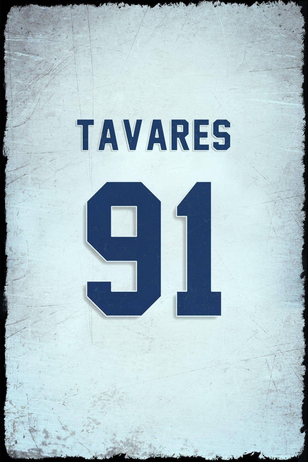 John Tavares Number 91 White Poster Wallpaper