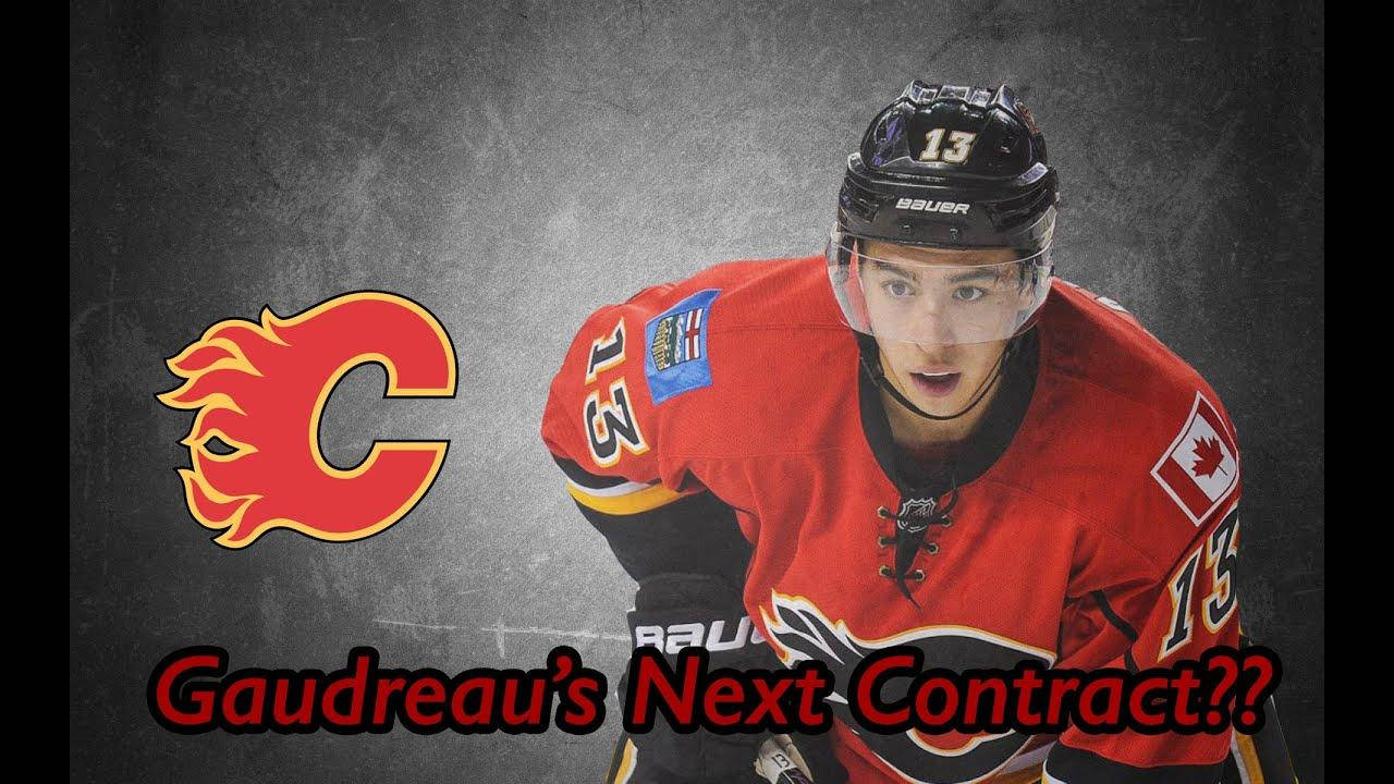 Johnny Gaudreau Ice Hockey Calgary Flames Logo Wallpaper