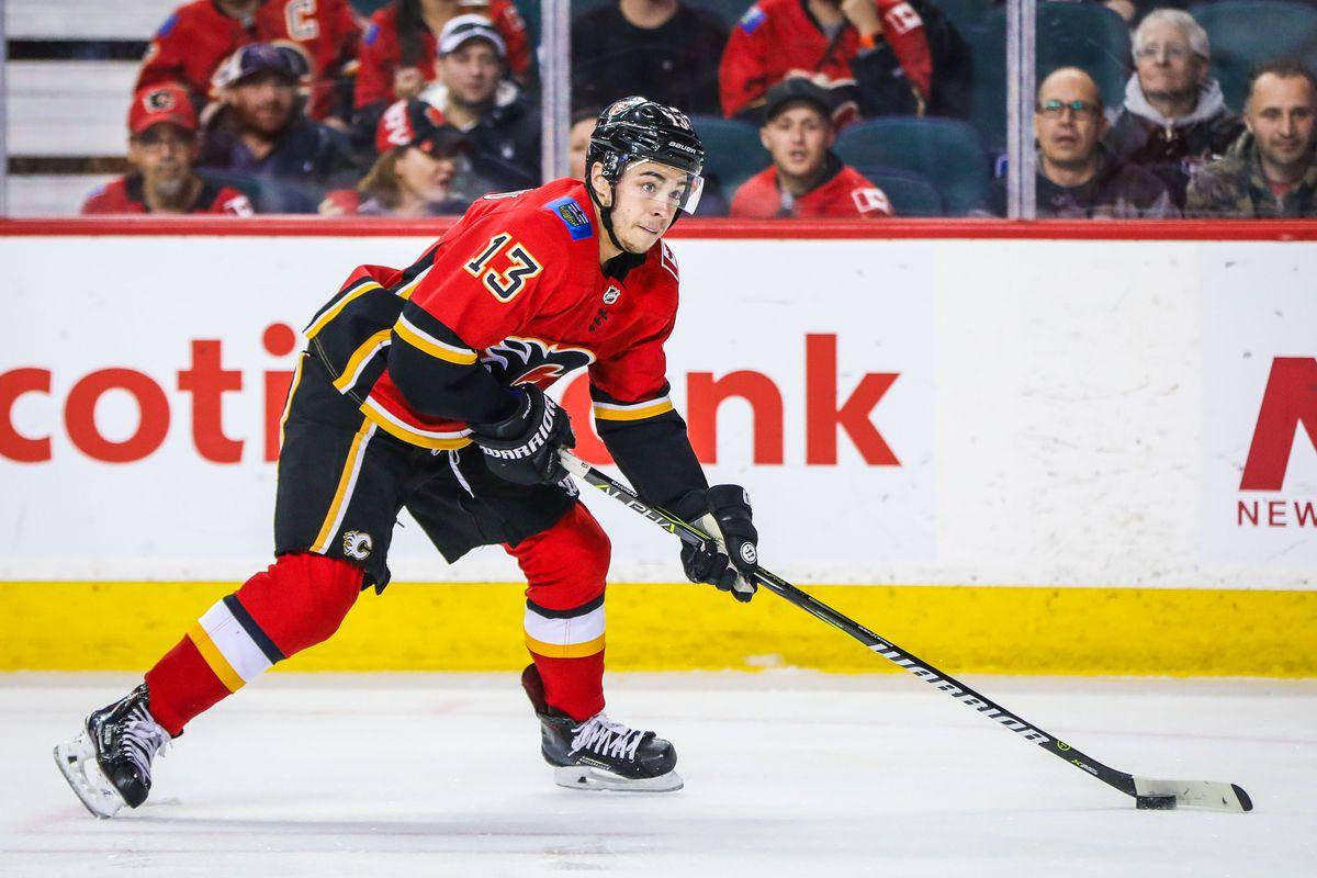 Johnny Gaudreau Ice Hockey Game Calgary Flames Wallpaper