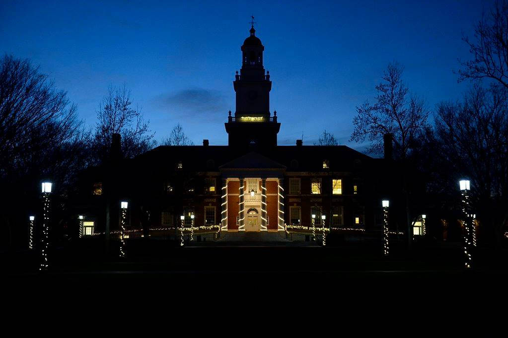 Johns Hopkins University Christmas Facade Wallpaper