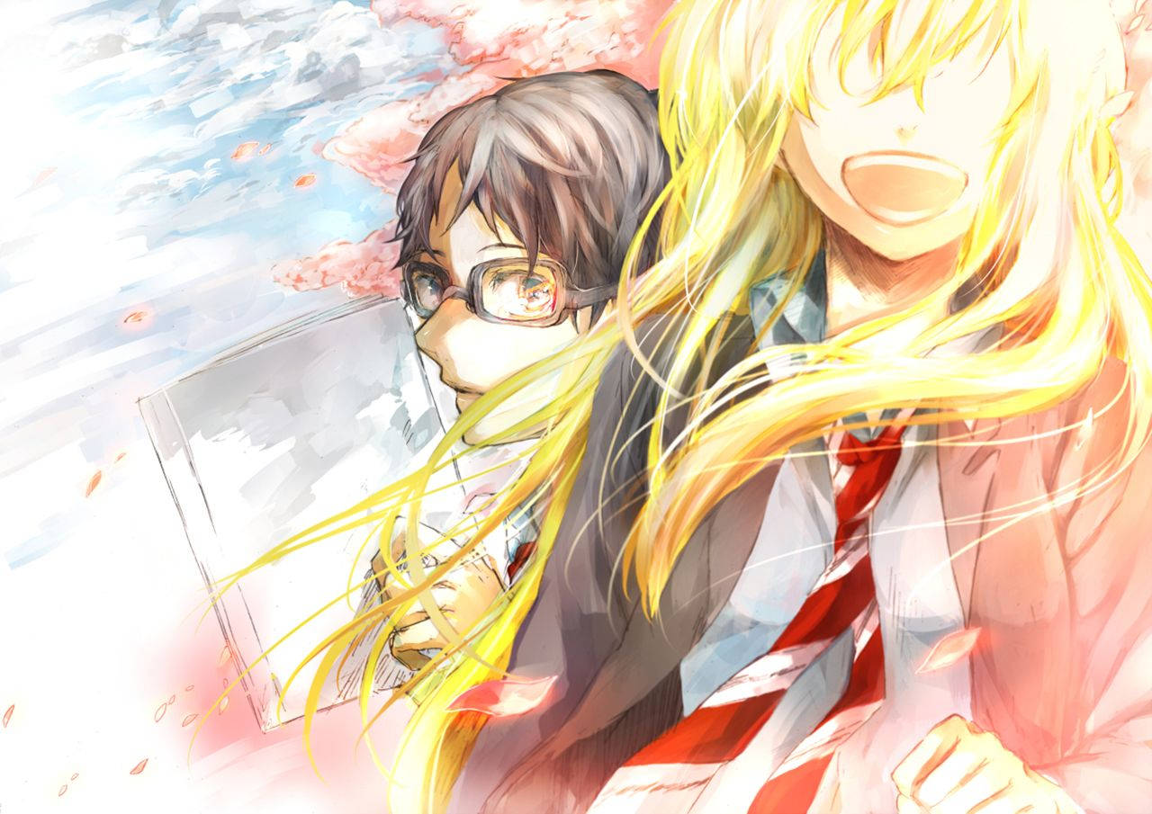 Join Kaori And Kosei In Their Emotional Journey As They Experience The Beauty Of Music. Wallpaper