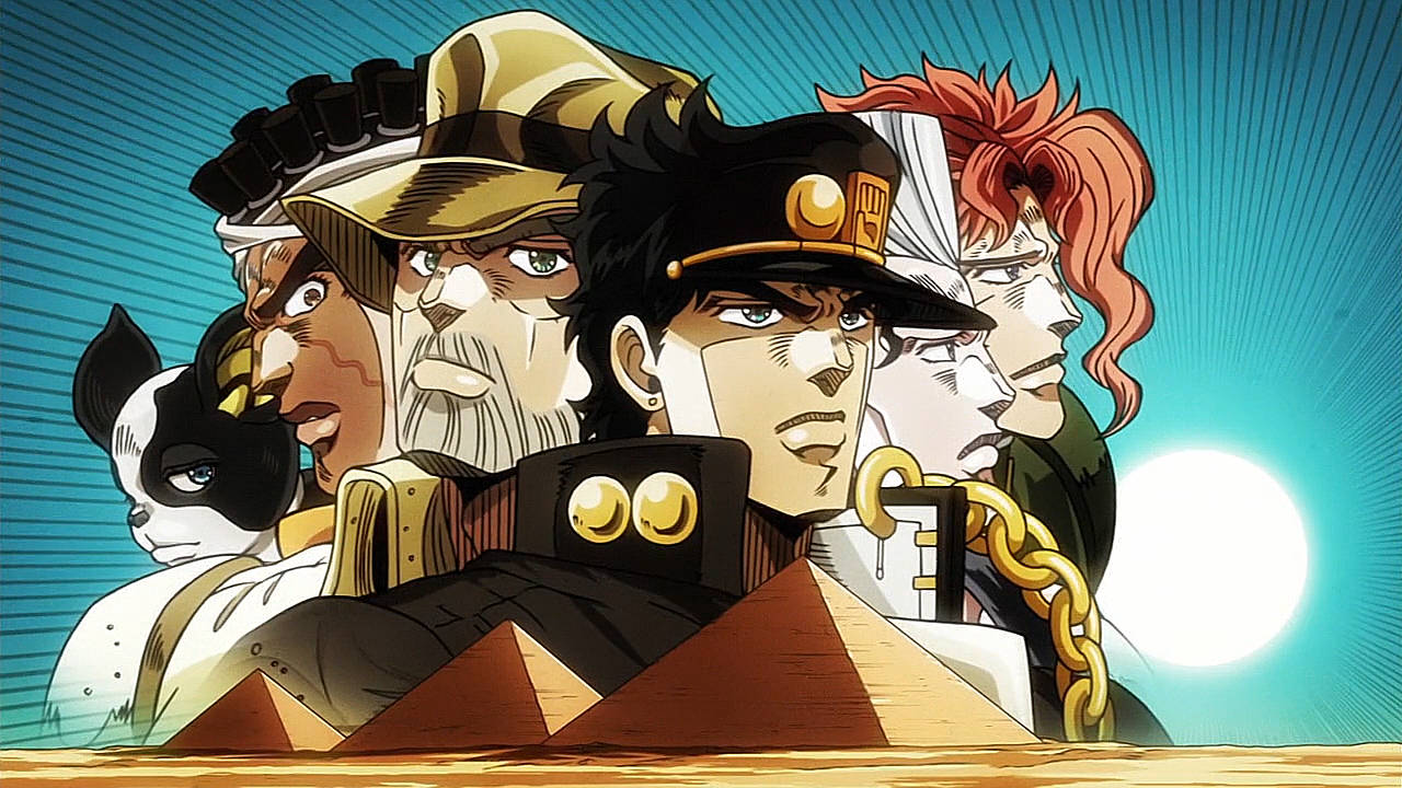 Join The Stardust Crusaders On Their Journey Across The Pyramids! Wallpaper